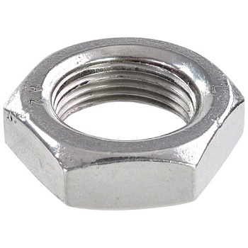 Гайка низкая с мелкой резьбой М10х1 DIN 439 нержавеющая сталь А2